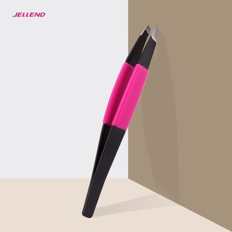 Jellend Automatische Intrekbare Wenkbrauw Pincet Slant Tip Eye Brow Rvs Stretch Tweezer Cosmetische Haar Clip Gereedschappen