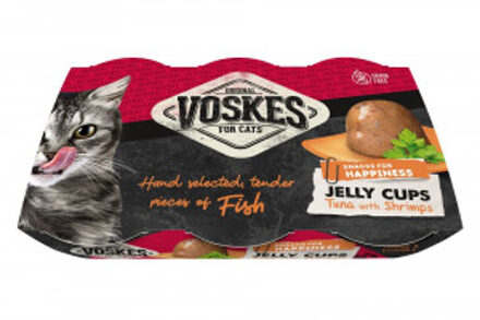 Jelly Cups tonijn met garnalen kattensnack (6x25 g) 12 verpakkingen (72 x 25 g)