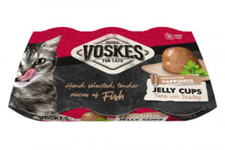 Jelly Cups tonijn met sint-jakobsschelp kattensnack (6x25 g) 12 verpakkingen (72 x 25 g)