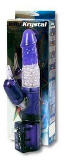 Jelly Krystal Purple Squirmy Vibrator Blauw
