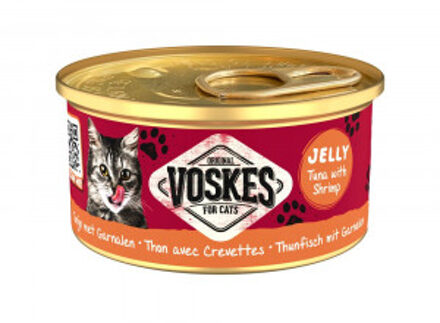 Jelly tonijn met garnalen natvoer kat (85 g) 1 tray (24 x 85 g)