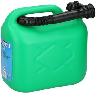 Jerrycan 5 Liter - Benzine en Water - UN-Gecertificeerd - Incl. Trechter/Benzineslang - Groen