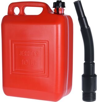 Jerrycan - Kunststof - Rood - Voor Brandstof - 10l