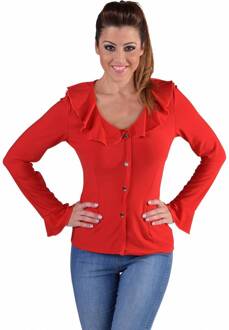 Jersey blouse rood Rood - Zalm