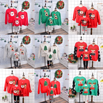 Jersey Christmas Sweater Family Look New Year Family Clothes Matching Outfits Shirt Father Mother Daughter Mom Me Kid Clothing