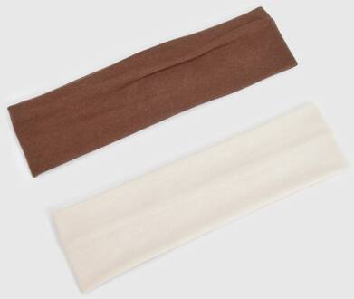 Jersey Hoofdbanden 2-Pack, Chocolate - ONE SIZE
