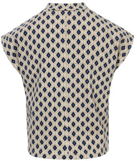 Jersey mouwloze top mediterrane voor meisjes in de kleur Beige - 140