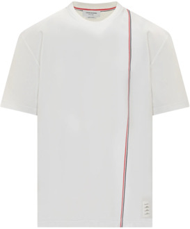 Jersey SS Tee Thom Browne , White , Heren - Xl,L,M,S