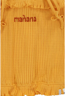 Jersey topje spaghettibandjes voor meisjes in de kleur Geel - 122