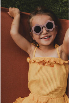 Jersey topje spaghettibandjes voor meisjes in de kleur Geel - 128