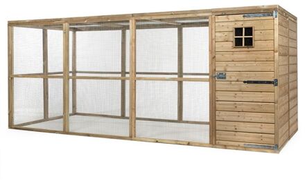 Jesse - Volière - 448x179x183 cm - Hout - Rechts