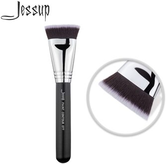 Jessup Zwart/Zilver Bronzer Borstel Make-Up Voor Gezicht Beauty Tools Verf Contour 077