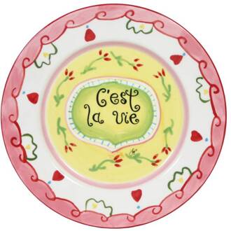 Jet C'est la vie gebaksbord 17cm geel 6st