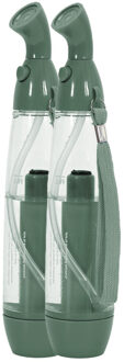 Jet Lag Waterverstuiver - 2x - groen - 100 ml - verkoelende hand waternevelaar - nevelspray - waters