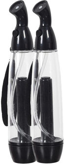 Jet Lag Waterverstuiver - 2x - zwart - 100 ml - verkoelende hand waternevelaar - nevelspray - waters