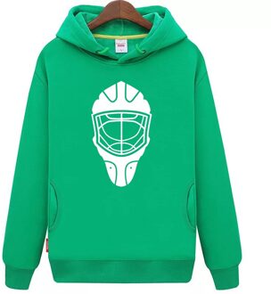 JETS Goedkope Jeugd groene Hockey Hoodie met Hockey Masker Patroon XXXL