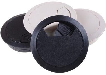 Jetting 2 Stks/set Beste 60Mm Computer Kabeldoorvoerklep Tafel Kabel Outlet Poort Oppervlak Draad Gat Cover Duurzaam 2 kleuren