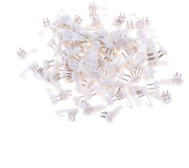JETTING 20 stks Wit Plastic Onzichtbare Muurbevestiging Foto Fotolijst Nail Haak Hanger