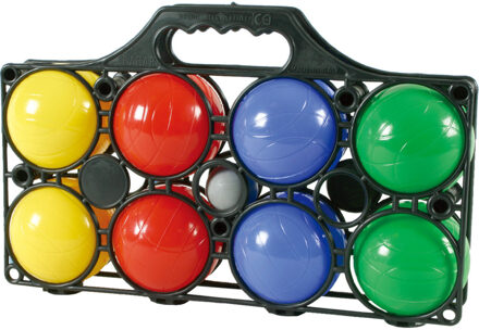Jeu de boules set - 8 gekleurde ballen - 1 but - spel - buitenspel