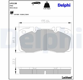 Jeu De Plaquettes De Frein LP2138
