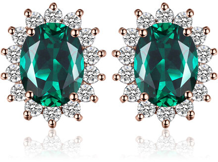 Jewelrypalace Gemaakt Blue Sapphire Ruby 925 Sterling Zilveren Stud Oorbellen Natuurlijke Amethist Granaat Peridot Topaz Prinses Diana