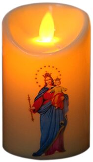 Jezus Christus Kaarsen Lamp Led Theelichtje Romantische Pijler Licht Creatieve Vlamloze Elektronische Kaars Battery Operated 5