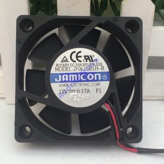 JF0615B1H-R DC12V 0.17A 6 Cm 6015 Dubbele Kogellager 2-Wire Cooling Fan Air Blower