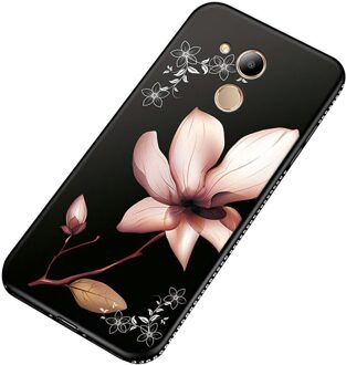 JFVNSUN Rhinestone Case Voor Huawei Honor 6C Pro Soft TPU 3D Reliëf Bloem Patroon Beschermhoes voor Huawei Honor 6C pro Gevallen honor 6C / hei-baihe