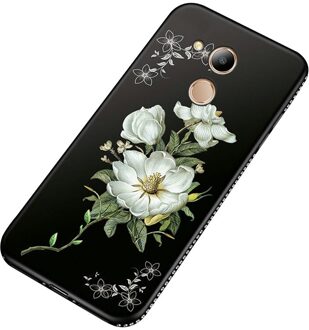 JFVNSUN Rhinestone Case Voor Huawei Honor 6C Pro Soft TPU 3D Reliëf Bloem Patroon Beschermhoes voor Huawei Honor 6C pro Gevallen honor 6C Pro / hei-moli