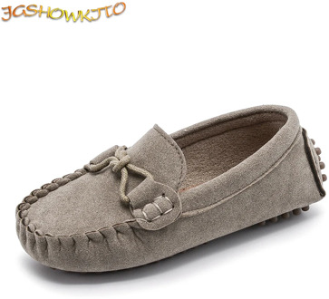 JGSHOWKITO Hot Fashion Kids Shoes For Boys Girls Children Leather Shoes Classical All-match Loafers Baby Toddler Boat Shoes Flat