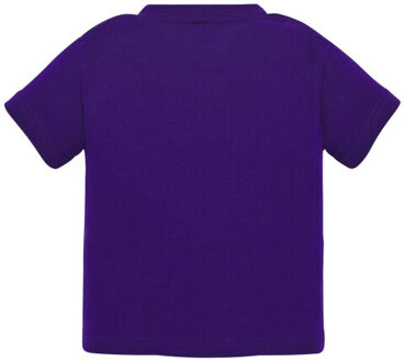 Jhk Baby effen t-shirt met ronde hals Paars - 80
