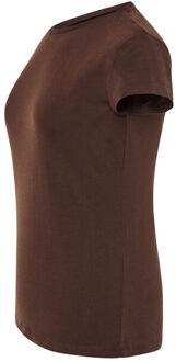 Jhk Dames comfort regelmatig t-shirt - maat S Bruin