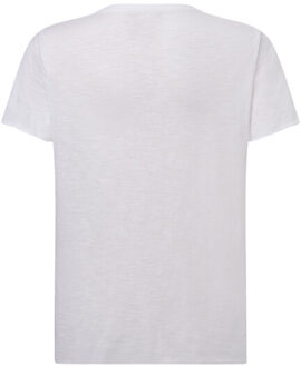 Jhk Dames curves slub t-shirt Wit