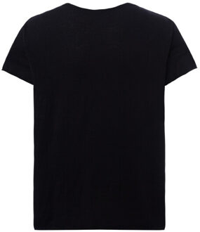 Jhk Dames curves slub t-shirt Zwart