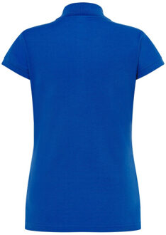 Jhk Dames effen plus poloshirt - maat S Blauw