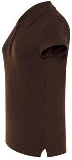 Jhk Dames regular poloshirt - maat S Bruin