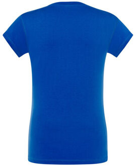 Jhk Dames sicilia v hals t-shirt Blauw - M