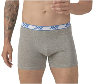 Jhk Heren boxershorts met gemêleerd midden bovenbeen (set van 3) Grijs - XS