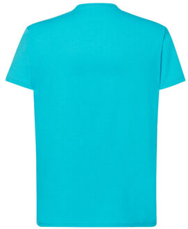Jhk Heren effen heather normaal t-shirt Blauw - S