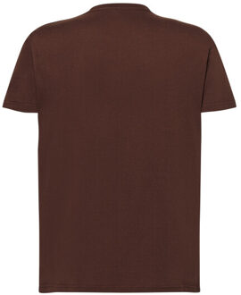 Jhk Heren normaal t-shirt - maat L Bruin