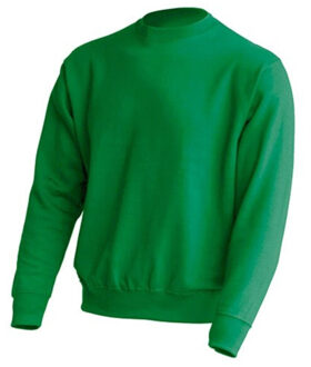 Jhk Unisex sweatshirt met ronde hals voor volwassenen - maat M Groen