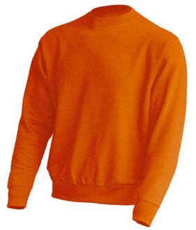 Jhk Unisex sweatshirt met ronde hals voor volwassenen - maat S Oranje