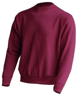 Jhk Unisex sweatshirt met ronde hals voor volwassenen - maat S Rood