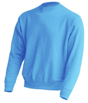 Jhk Unisex sweatshirt met ronde hals voor volwassenen - maat XS Blauw