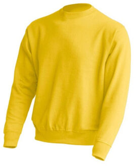 Jhk Unisex sweatshirt met ronde hals voor volwassenen - maat XS Goud