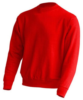 Jhk Unisex sweatshirt met ronde hals voor volwassenen Rood - XL