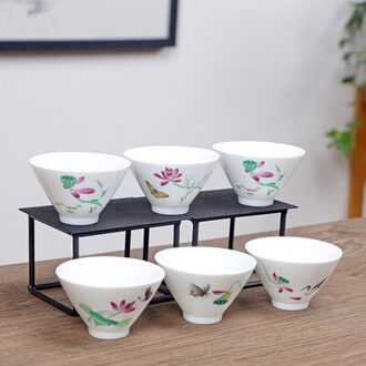 JIA-GUI LUO 60ML 1 set of 6 cups Ceramic Teacups tea set small ceramic cups teacup kitchen dining bar I008