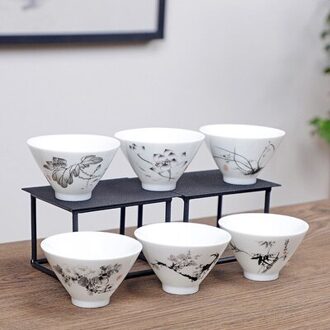 JIA-GUI LUO 60ML 1 set of 6 cups Ceramic Teacups tea set small ceramic cups teacup kitchen dining bar I008