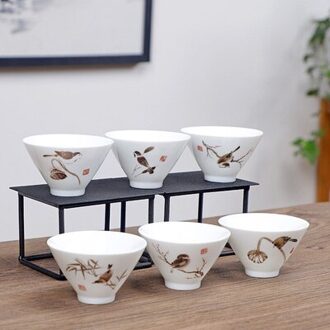 JIA-GUI LUO 60ML 1 set of 6 cups Ceramic Teacups tea set small ceramic cups teacup kitchen dining bar I008