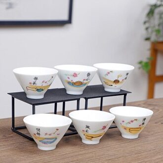 JIA-GUI LUO 60ML 1 set of 6 cups Ceramic Teacups tea set small ceramic cups teacup kitchen dining bar I008